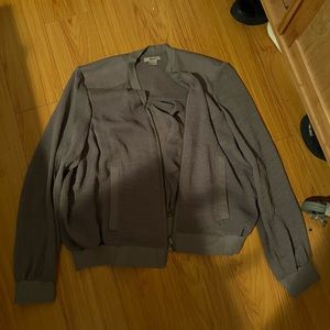 Helmut Lang viscose sheer bomber jacket